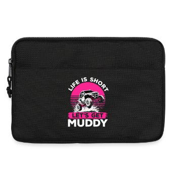 UTV Off Road Girl Woman 4 Wheeler Side by side - Laptop bag 13" - black - Front