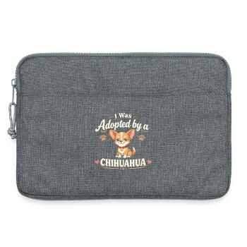 Adopted by Chihuahua | Chihuahua Dog Saying - Laptop bag 13" - heather grey - Front
