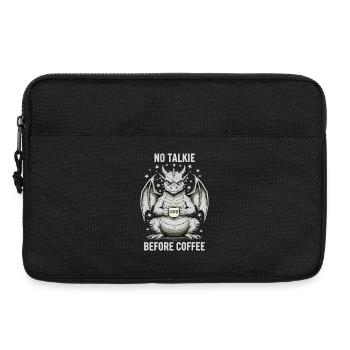 No Conversation Before Coffee Lover Dragon - Laptop bag 13" - black - Front
