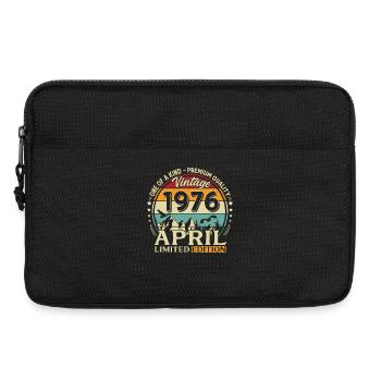 50th Birthday Gift Husband Original April 1976 - Laptop bag 13" - black - Front