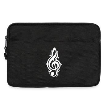 Musique de style tribal Clef amour - Sacoche pour ordinateur portable 13 pouces - noir - Devant