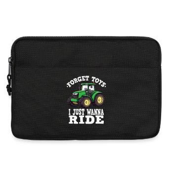 I want to drive a tractor - Laptop bag 13" - black - Front