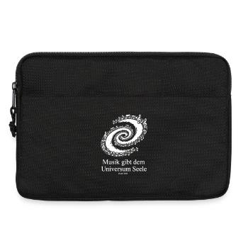 Musik gibt dem Universum Seele Noten Milchstraße - Laptoptasche 13" - Schwarz - Vorne