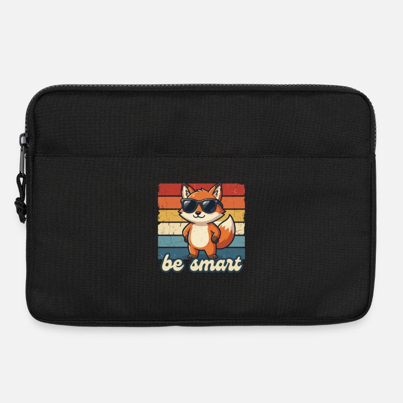Lustiger Fuchs Be Smart Shirt Geschenk Idee - Laptoptasche 13" - Schwarz