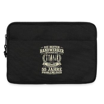 Bester Handwerker seit 1971 – 55. Geburtstag - Laptoptasche 13" - Schwarz - Vorne