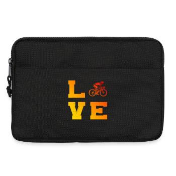 Idée cadeau pour un vélo de route avec vélo de route - Sacoche pour ordinateur portable 13 pouces - noir - Devant