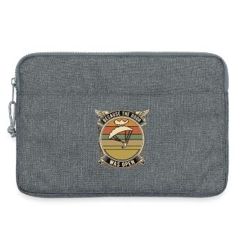 Fallschirmspringer Spruch Paragliding Retro - Laptoptasche 13" - Grau meliert - Vorne
