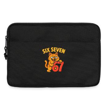 Six Sept Cat 67 Humour de cerveau italien - Sacoche pour ordinateur portable 13 pouces - noir - Devant