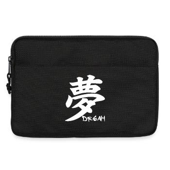 The word dream in Japanese (white) - Laptop bag 13" - black - Front