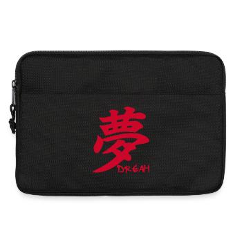 The word dream in Japanese (red) - Laptop bag 13" - black - Front