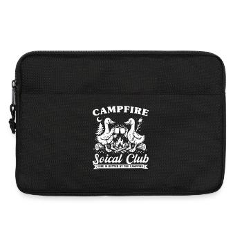 Camping Campfire Camper Outdoor Nature Mountains - Laptop bag 13" - black - Front