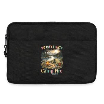 Camping Campfire Camper Outdoor Nature Mountains - Laptop bag 13" - black - Front