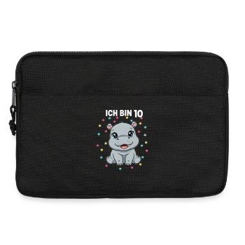 Ich bin 10 - Süßes Nilpferd zum 10. Geburtstag - Laptoptasche 13" - Schwarz - Vorne