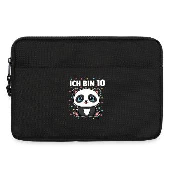 Ich bin 10 - Süßes Panda zum 10. Geburtstag - Laptoptasche 13" - Schwarz - Vorne