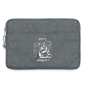 Cat Owners Humor Cat Logic Funny Cats - Laptop bag 13" - heather grey - Front