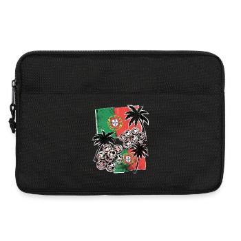 Portugal Flagge Palmen - Laptoptasche 13" - Schwarz - Vorne