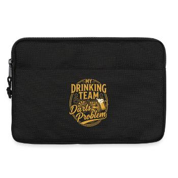 Fléchettes Chemise de bière Joueur de fléchettes Darts Cadeaux drôle - Sacoche pour ordinateur portable 13 pouces - noir - Devant