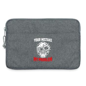 Gardien de but de hockey Cadeau de but Vie de gardien de hockey - Sacoche pour ordinateur portable 13 pouces - gris chiné - Devant