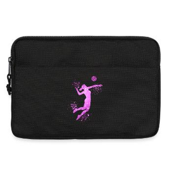 Volley-ball féminin Joueuse de volley-ball : Volley-ball de plage - Sacoche pour ordinateur portable 13 pouces - noir - Devant