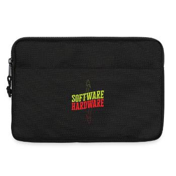 Funny IT Saying Software Hardware Word Game - Laptop bag 13" - black - Front