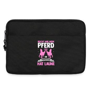 Reiten Pferdeliebhaber Reiterhof Pferde - Laptoptasche 13" - Schwarz - Vorne