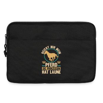 Reiten Pferdeliebhaber Reiterhof Pferde - Laptoptasche 13" - Schwarz - Vorne