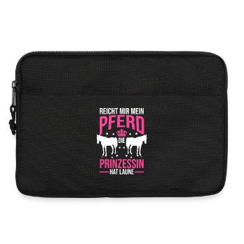 Reiten Pferdeliebhaber Reiterhof Pferde - Laptoptasche 13" - Schwarz - Vorne