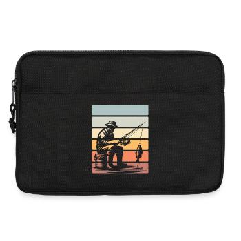 Angeln Angler - Laptoptasche 13" - Schwarz - Vorne