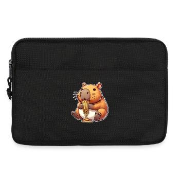 Capybara Pasta - Laptoptasche 13" - Schwarz - Vorne