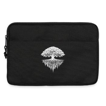 Tree Crumbling City-Camping Nature Lover - Laptop bag 13" - black - Front