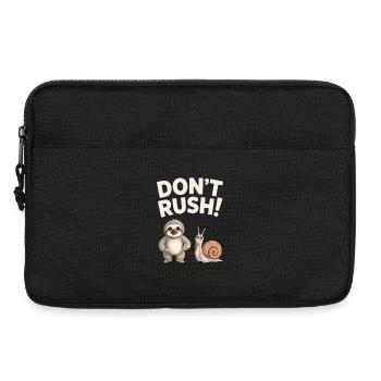 Trägheit und Schnecke. Beeil dich nicht. - Laptoptasche 13" - Schwarz - Vorne