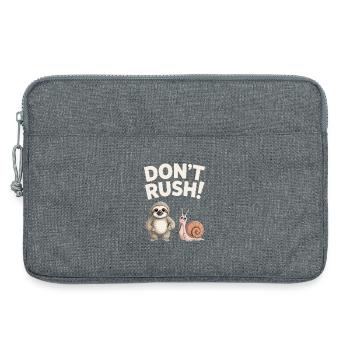 Sloth and Snail Don't rush - Laptop bag 13" - heather grey - Front