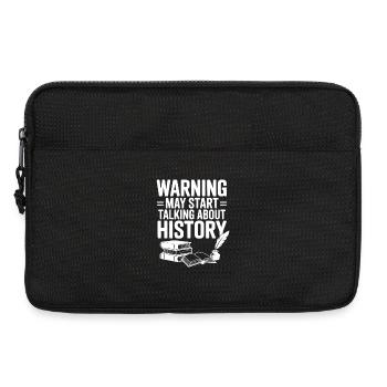 Warnung könnte anfangen, über Geschichte zu sprechen - Laptoptasche 13" - Schwarz - Vorne