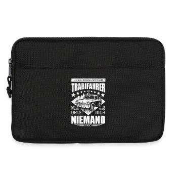 Leg dich nie mit einem Trabifahrer an - Spruch - Laptoptasche 13" - Schwarz - Vorne