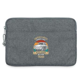 Unterschätze nie einen alten Mann mit Trabi - Laptoptasche 13" - Grau meliert - Vorne