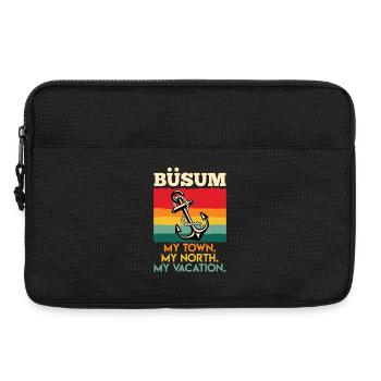 BÜSUM MEINE STADT MEIN NORDEN MEIN URLAUB Lustig - Laptoptasche 13" - Schwarz - Vorne