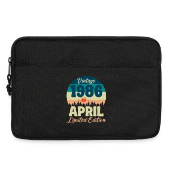 40-jähriges Jubiläum April 1986 Vintage-Geschenk - Laptoptasche 13" - Schwarz - Vorne