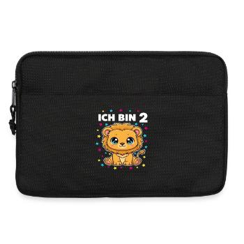 Ich bin 2 - Süßes Löwe zum 2. Geburtstag - Laptoptasche 13" - Schwarz - Vorne
