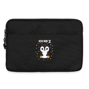 Ich bin 2 - Süßes Pinguin zum 2. Geburtstag - Laptoptasche 13" - Schwarz - Vorne