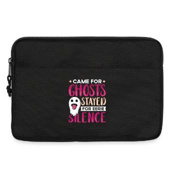 Ghost Hunter Halloween English Saying - Laptop bag 13" - black - Front