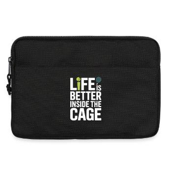 Padel Spieler Life Is Better Inside The Cage Padel - Laptoptasche 13" - Schwarz - Vorne