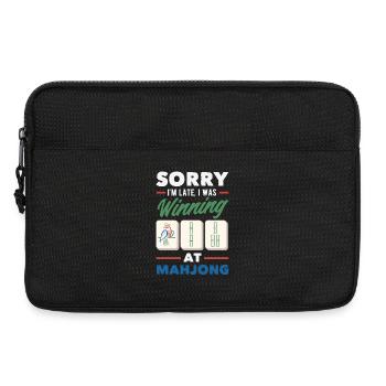 C’est l’heure du Mahjong - Sacoche pour ordinateur portable 13 pouces - noir - Devant
