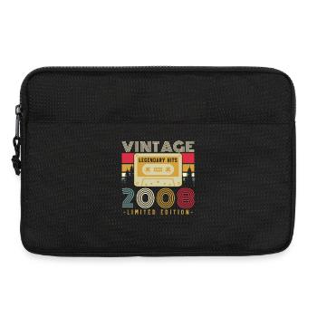 2008 Vintage Retro Birthday Gift - Laptop bag 13" - black - Front