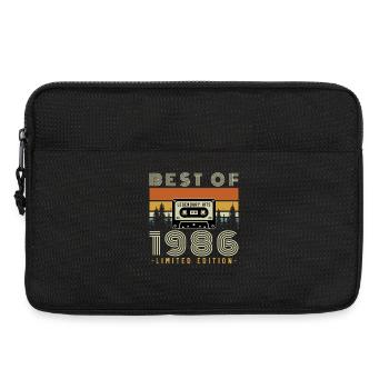 1986 Vintage Retro Geburtstagsgeschenk - Laptoptasche 13" - Schwarz - Vorne