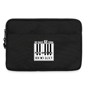 Klavier - Du hast 12 Töne - Piano Pianist - Laptoptasche 13" - Schwarz - Vorne