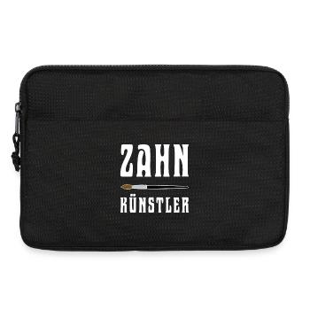 Shirt Zahnkünstler - Die Kunst im Mund - Laptoptasche 13" - Schwarz - Vorne