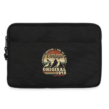Cadeau d’anniversaire original vintage de 1956 - Sacoche pour ordinateur portable 13 pouces - noir - Devant