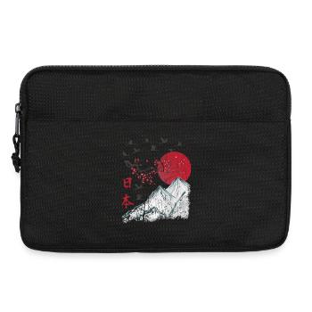 Japan Vintage japanische Landschaft - Laptoptasche 13" - Schwarz - Vorne