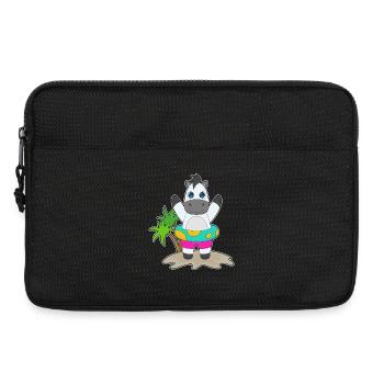 Pferd Schwimmen Schwimmring Sommer - Laptoptasche 13" - Schwarz - Vorne