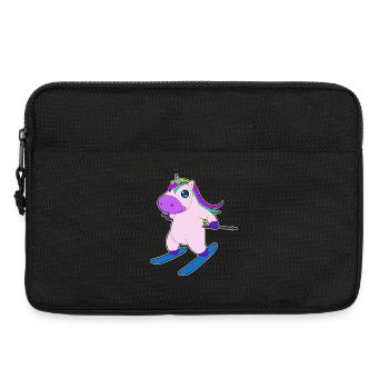 Unicorn Skier Ski Winter Sports - Laptop bag 13" - black - Front